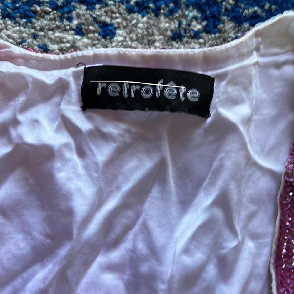 retrofete Gabrielle Dress in Multi Pink Stripe - Picture 14 of 14
